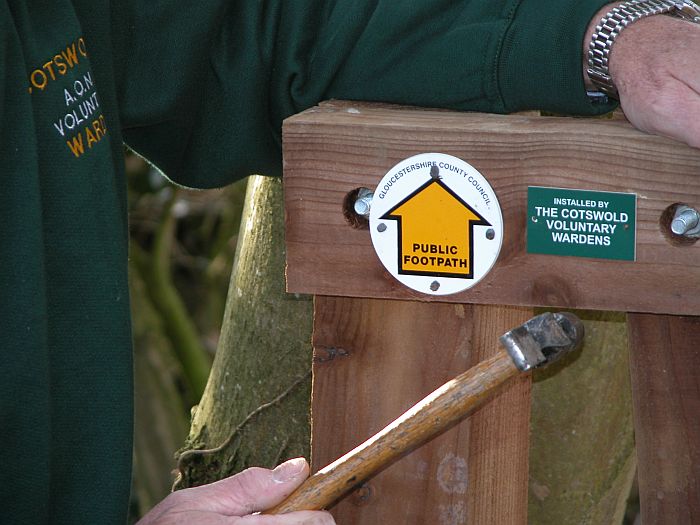Helping to keep footpaths open is one of the varied roles of the Cotswold Voluntary Wardens. Picture © Cotswolds Conservation Board
